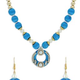 AKSHARA Gold-Plated Stone-Studded & Pearl Beaded Jewellery Set-40