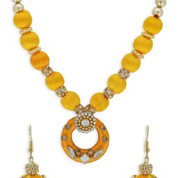 AKSHARA Gold-Plated AS-Studded & Beaded Jewellery Set-33