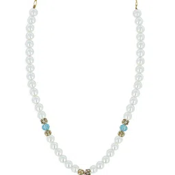 AKSHARA Girls Gold-Plated Stone-Studded & Pearl Beaded Jewellery Set-52