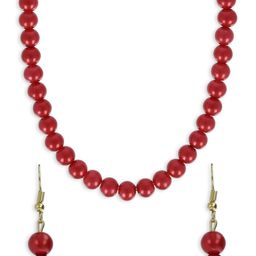 AKSHARA Girls Gold-Plated Beaded Jewellery Set-35