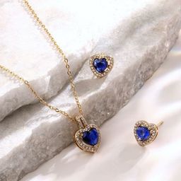 Cierra Silver-Plated Stone-Studded Jewellery Set-32