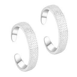 Silver Chest Set of 2 925 Sterling Silver Toe Rings-image-34