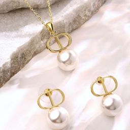 Cierra Gold-Plated Pearls-StuddedJewellery Set-image-9