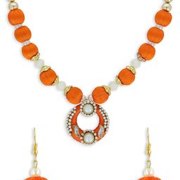 AKSHARA Girls Gold-Plated Beads-Studded Jewellery Set-16