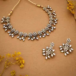Lyriss Gold-Plated Stone-Studded Jewellery Set-picture-43