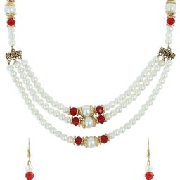 AKSHARA Gold Plated Stone Studded & Thread Wrapped Beaded Jewellery set-18