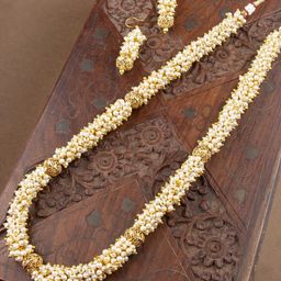 AccessHer Women Gold-Plated Handcrafted Pearl Jewellery Set-13