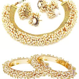 YouBella Gold-Plated Beaded Jewellery Set-image-21