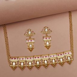 Voylla Gold-Plated CZ-Studded Jewellery Set-7