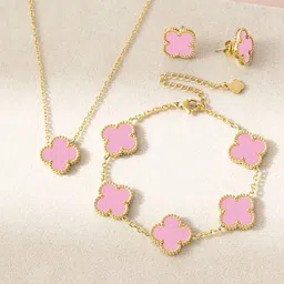 DIVASTRI Gold-Plated Clover Jewellery Set-36