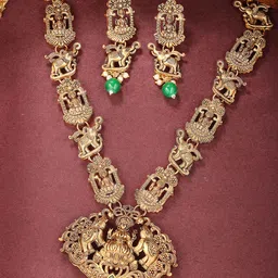 KARATCART Gold-Plated Kundan Studded Jewellery Set-29