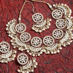 KARATCART Gold-Plated Kundan Studded  Jewellery Set-23