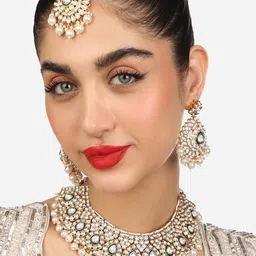 Zaveri Pearls Gold-Plated Kundan Jewellery Set-picture-13