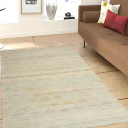 MRIC Beige Geometric Handmade Hemp Carpet-image-98