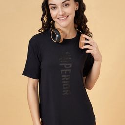 Ajile by Pantaloons Typography Printed Round Neck Cotton T-shirt-image-79