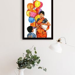 Gallery99 Orange & White Ballon Seller Painting Wall Art-image-50