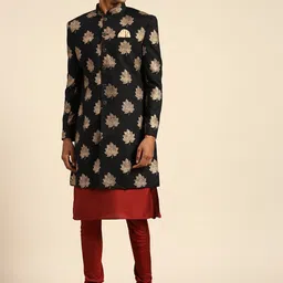 KISAH Printed Sherwani Set-image-15