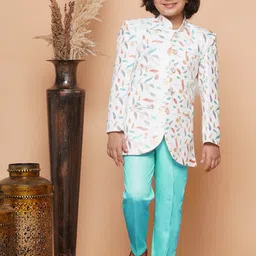 Aj DEZInES Boys 2 Pieces Sequin-Embellished Sherwani Set-52