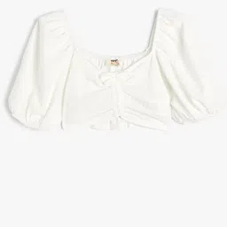 Koton Girls V-Neck Short Sleeves Casual Top-image-36
