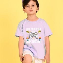 NUSYL Boys Typography Printed Oversized Round Neck T-shirt-image-81