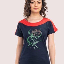 StyleAOne Graphic Printed Extended Sleeves Cotton T-shirt-image-71