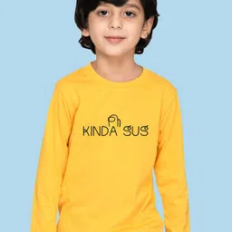 NUSYL Boys Typography Printed Cotton T-shirt-image-86
