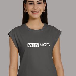 Friskers Women Typography Printed Cap Sleeves Round Neck T-shirt-picture-24