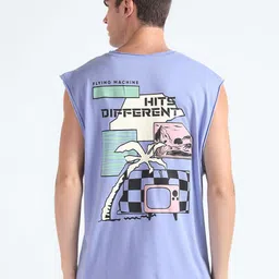Flying Machine Graphic Printed Pure Cotton Casual T-shirt-picture-2