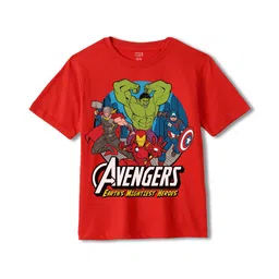 Wear Your Mind Boys Avengers Printed Extended Sleeves T-shirt-19