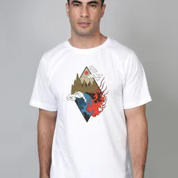 FFLIRTYGO Men White Printed Extended Sleeves T-shirt-image-76