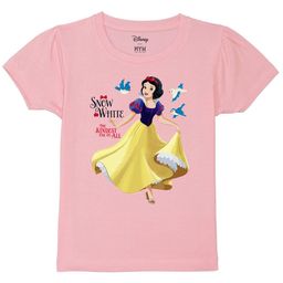Wear Your Mind Girls Snow White Printed Pure Cotton T-shirt-image-95