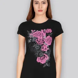 LYRA Women Floral Printed Round Neck T-shirt-image-22