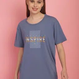 VIMAL JONNEY Round Neck Short Sleeves Typographic Printed Regular Fit Cotton T-shirt-image-90