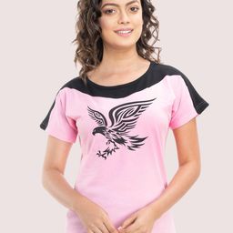 StyleAOne Graphic Printed Colourblocked Extended Sleeves Cotton T-shirt-image-79