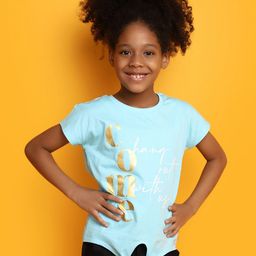 V-Mart Girls Typography Printed Cotton T-shirt-picture-12