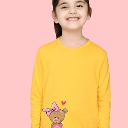 NUSYL Girls Teddy Bear Printed Long Sleeves T-Shirt-image-92