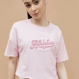 Kappa Women Typography Printed Drop-Shoulder Sleeves T-shirt-image-9
