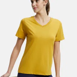 Jockey Cotton Rich Relaxed Fit Solid V Neck T-Shirt-picture-52