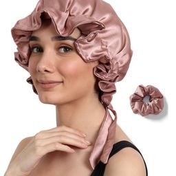 Mueras Women Hair Bonnet Sleep Cap Scrunchie Combo-29