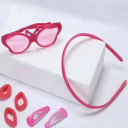 Jewelz Girls Pink Set of 7 Hair Accessory Set-48