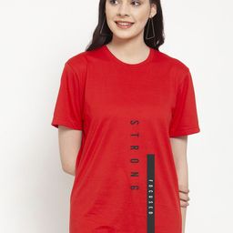 Friskers Women Red Printed T-shirt-image-31