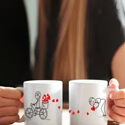 Phirki Studio Valentine Day Lovely Couple Design Coffee Mug Gift Set-image-20