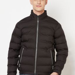 Crimsoune Club Men Black Solid Lightweight Puffer Jacket-image-81