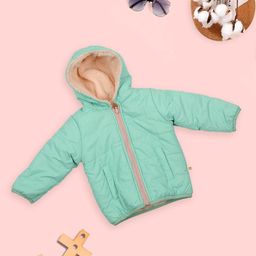 MeeMee Girls Fleece Hooded Puffer Jacket-image-83