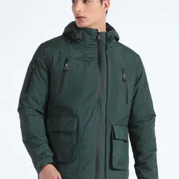 Flying Machine Mock Collar Long Sleeves Padded Jacket-picture-27