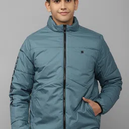 Allen Solly Men Blue Cotton Puffer Jacket-picture-43