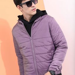 HIGHLANDER Men Purple Puffer Jacket-image-11
