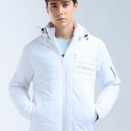 Flying Machine Men Hooded Typography Printed Casual Padded Jacket-image-22