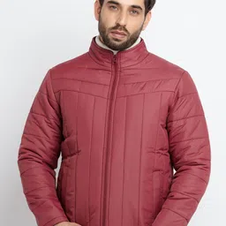 Status Quo Men Maroon Polyester Puffer Jacket-image-95