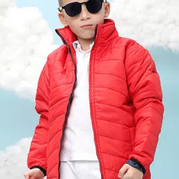 Instafab Boys Mock Collar Windcheater Puffer Jacket-picture-11